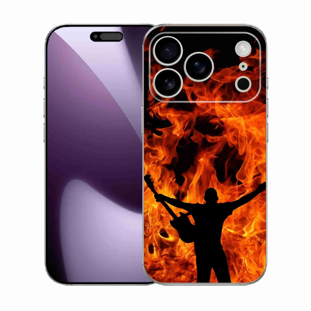 Gél borítás mmCase iPhone 17 Pro - zenész és tűz