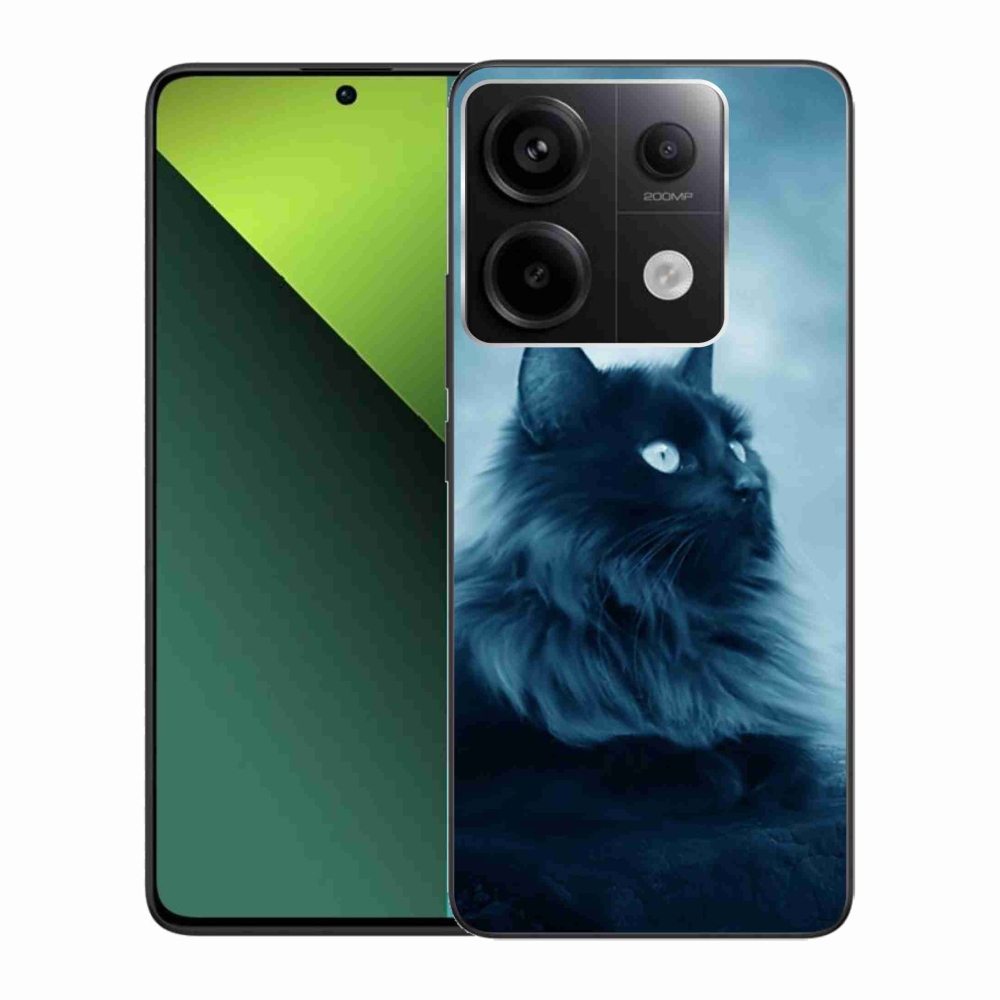 Gél tok mmCase a Xiaomi Redmi Note 13 Pro 5G/Poco X6 5G számára - fekete macska 1