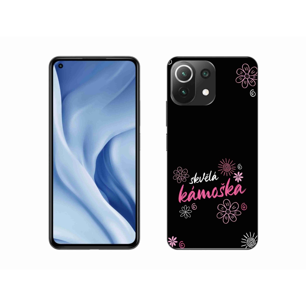 Gél borító mmCase a Xiaomi 11 Lite 5G NE - nagyszerű haver fekete háttérrel