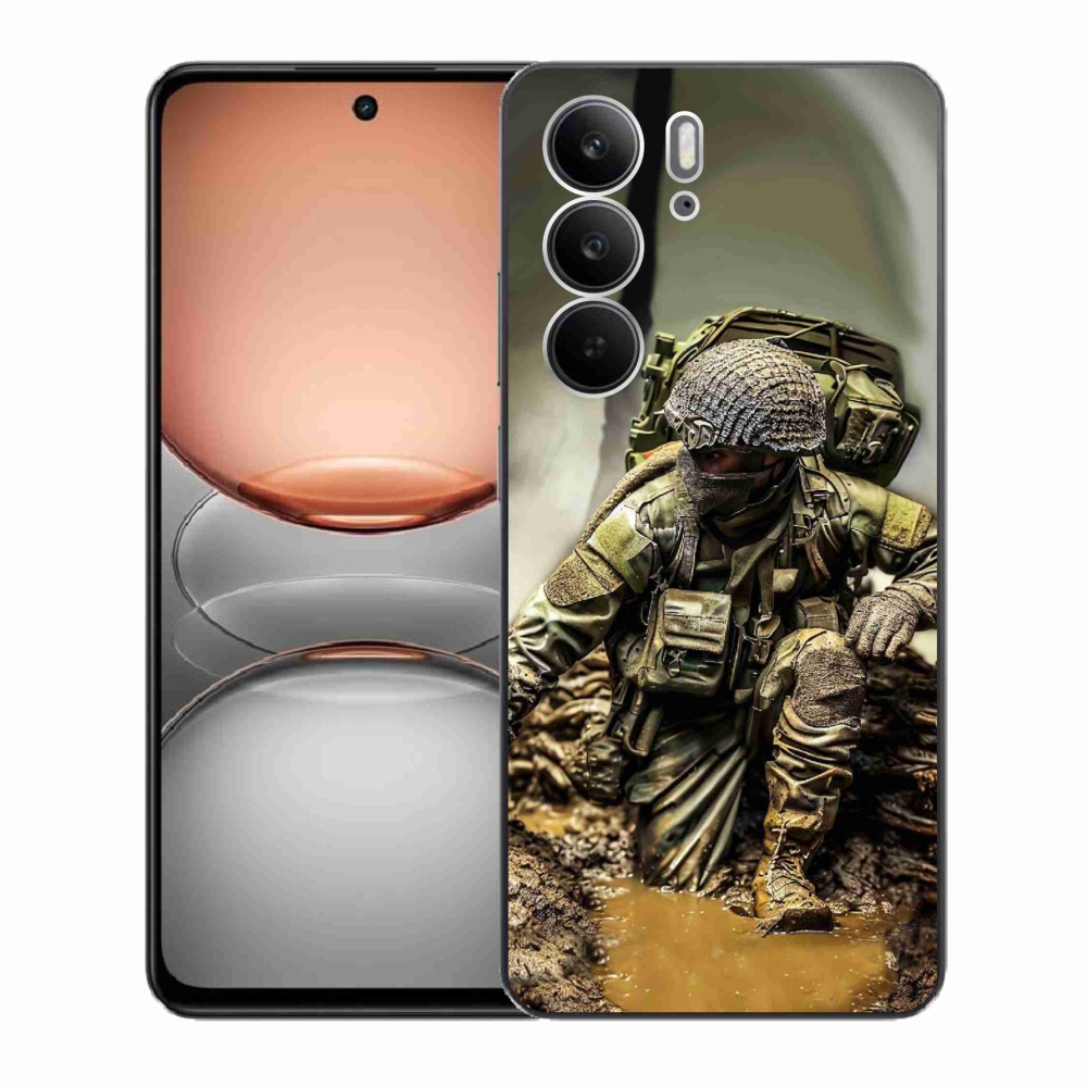 Zselés borítás mmCase a Realme C75 készülékhez - katona