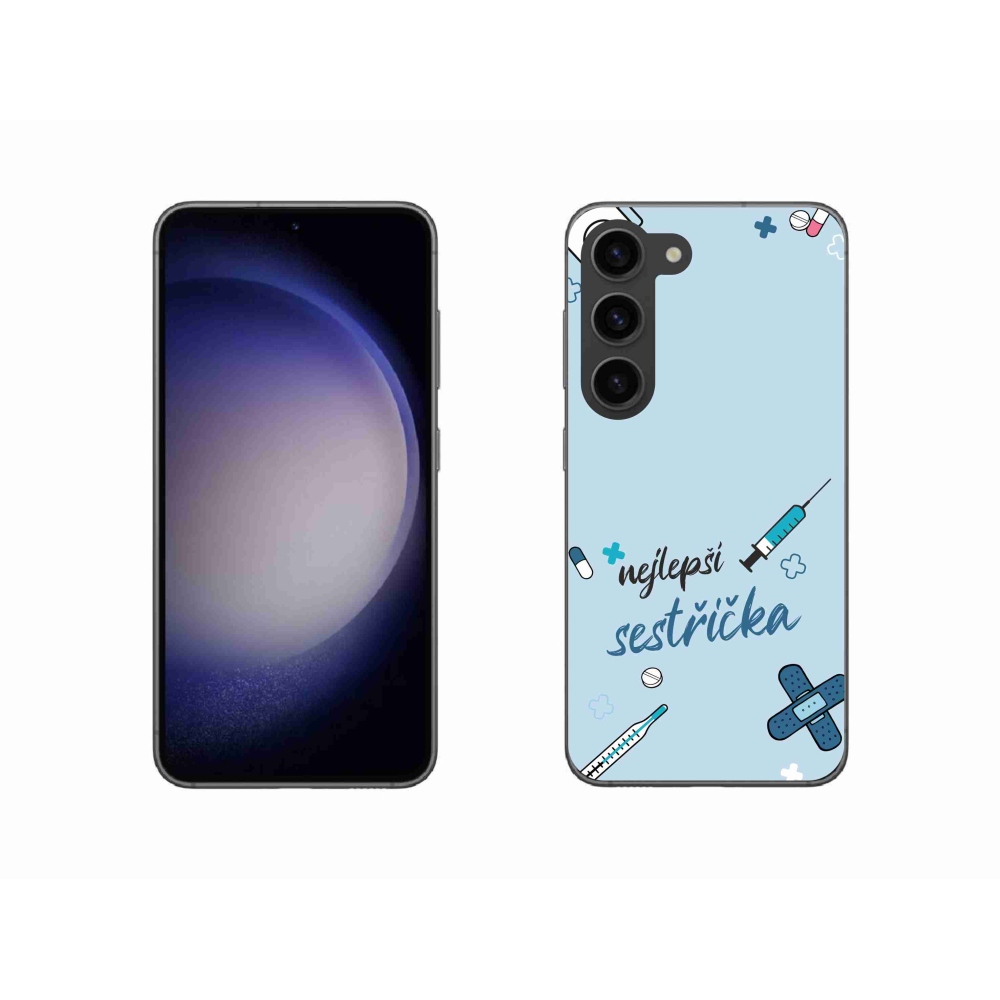 Gél borító mmCase Samsung Galaxy S23 5G - legjobb kishúg kék háttérrel