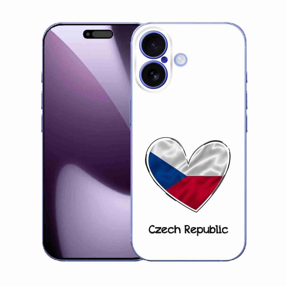 Zselés borítás mmCase iPhone 17 - zászló szív fehér háttérrel