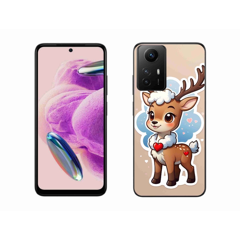 Gél borítás mmCase a Xiaomi Redmi Note 12S-hez - rajzfilm rénszarvas