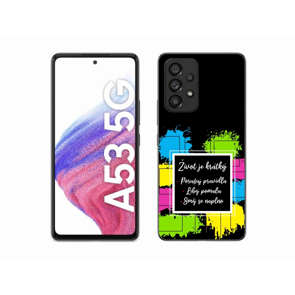 Gél borítás mmCase Samsung Galaxy A53 5G - idézet 5 fekete háttér