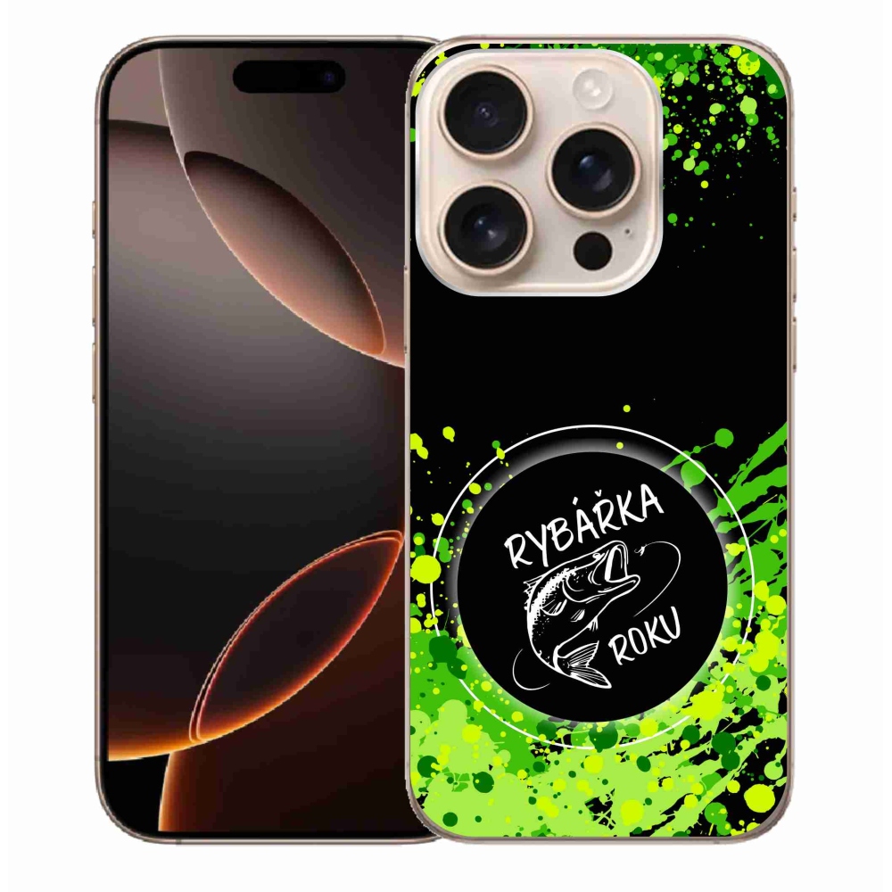 Gél borítás mmCase iPhone 16 Pro Max készülékhez - Az év halászának fekete háttere