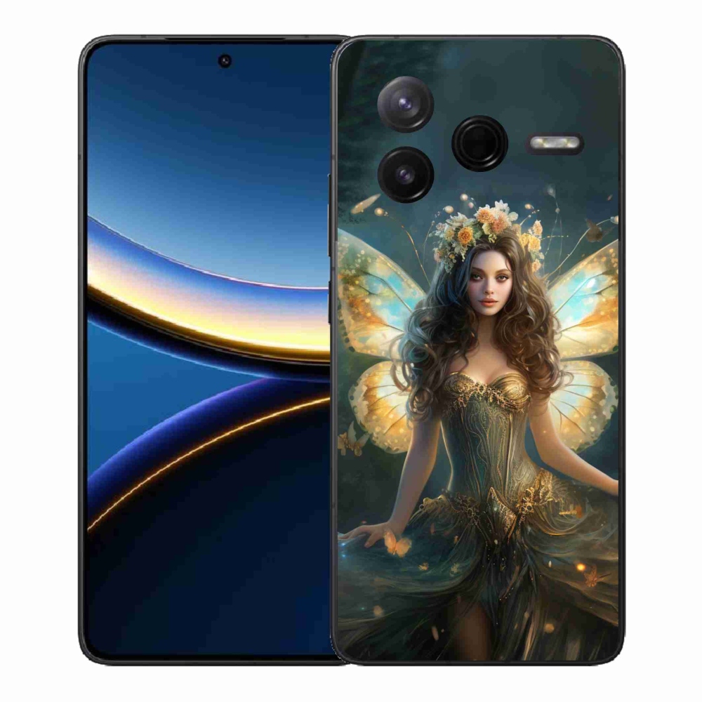 Gél borítás mmCase a Xiaomi Poco F7 Pro számára - pillangó nő