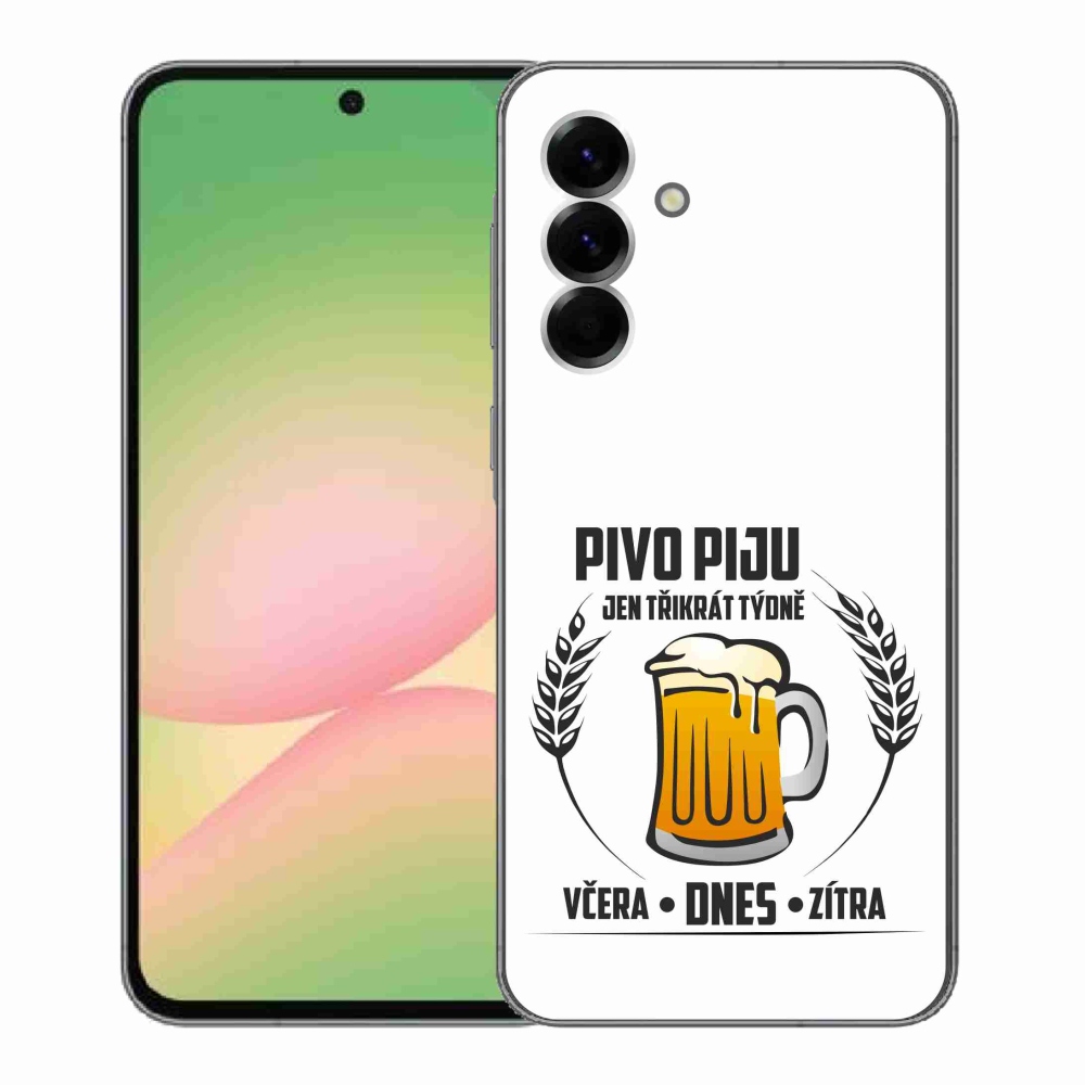 Gél borítás mmCase Samsung Galaxy A56 5G - sör motívum fehér háttérrel