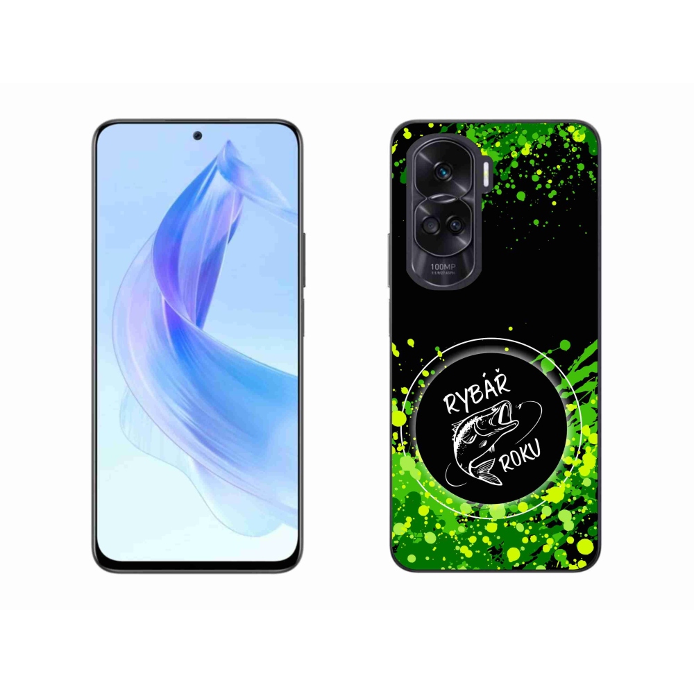 Gél borító mmCase a Honor 90 Lite készülékhez - az év halászának fekete háttere