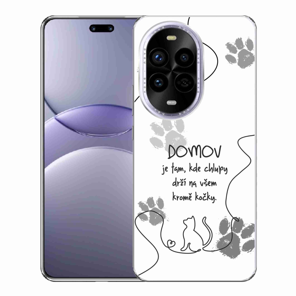 Gél borító mmCase a Huawei Nova 13 Pro 5G készülékhez - macska motívum fehér háttérrel