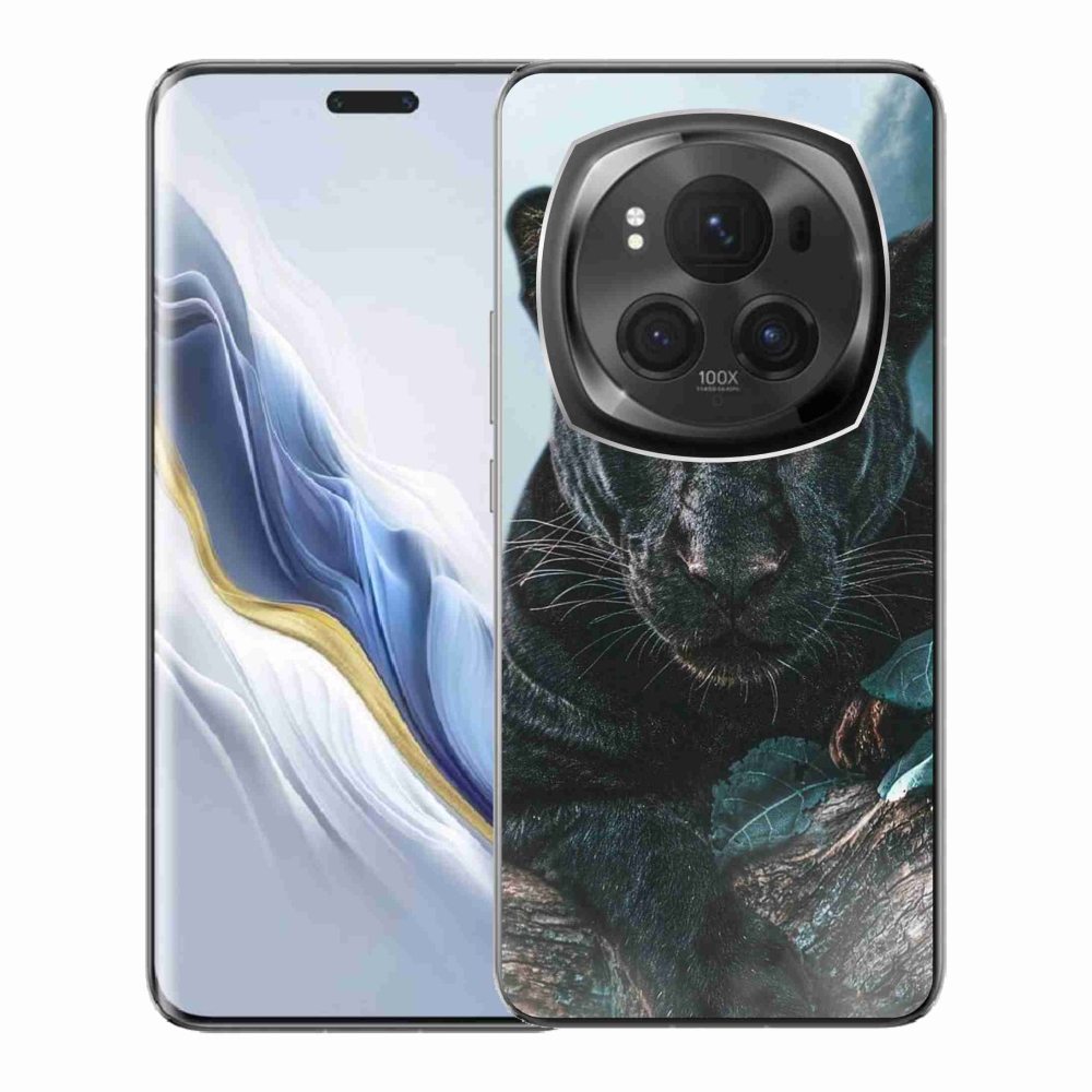 Zselés borítás mmCase a Honor Magic 6 Pro 5G készülékhez - fekete párduc