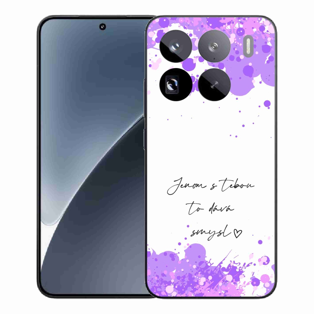 Gél borító mmCase a Xiaomi 15 Pro-hoz - szerelmes szöveg fehér háttérrel