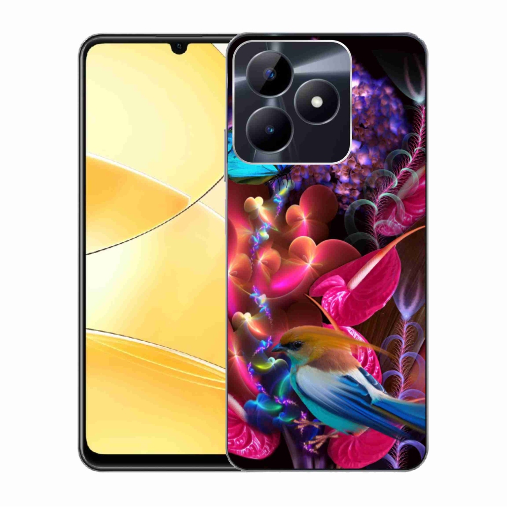 Zselés borító mmCase a Realme C51/C53 készülékhez - színes virágok