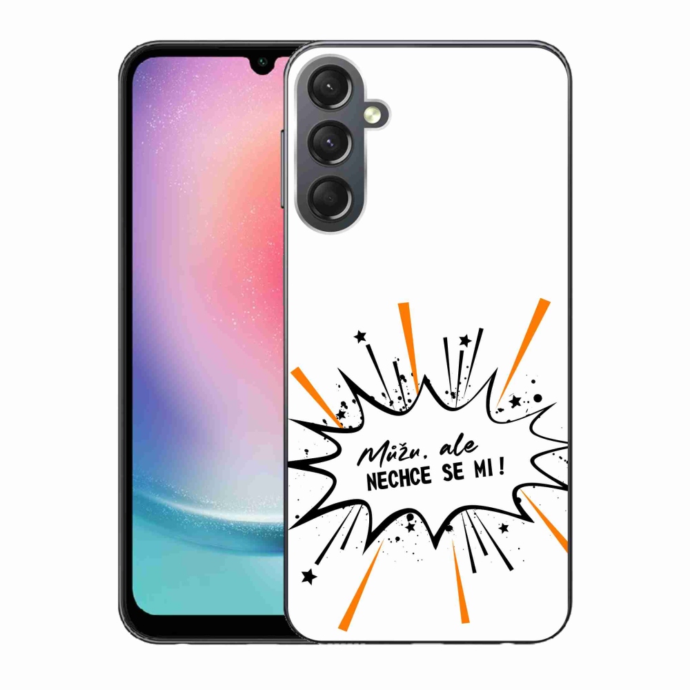 Gél borító mmCase Samsung Galaxy A24 készülékhez - vicces szöveg 11 fehér háttér