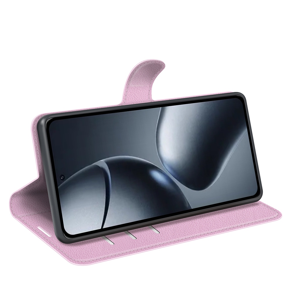Litchi könyv tok a Xiaomi 15T-hez - rózsaszínű