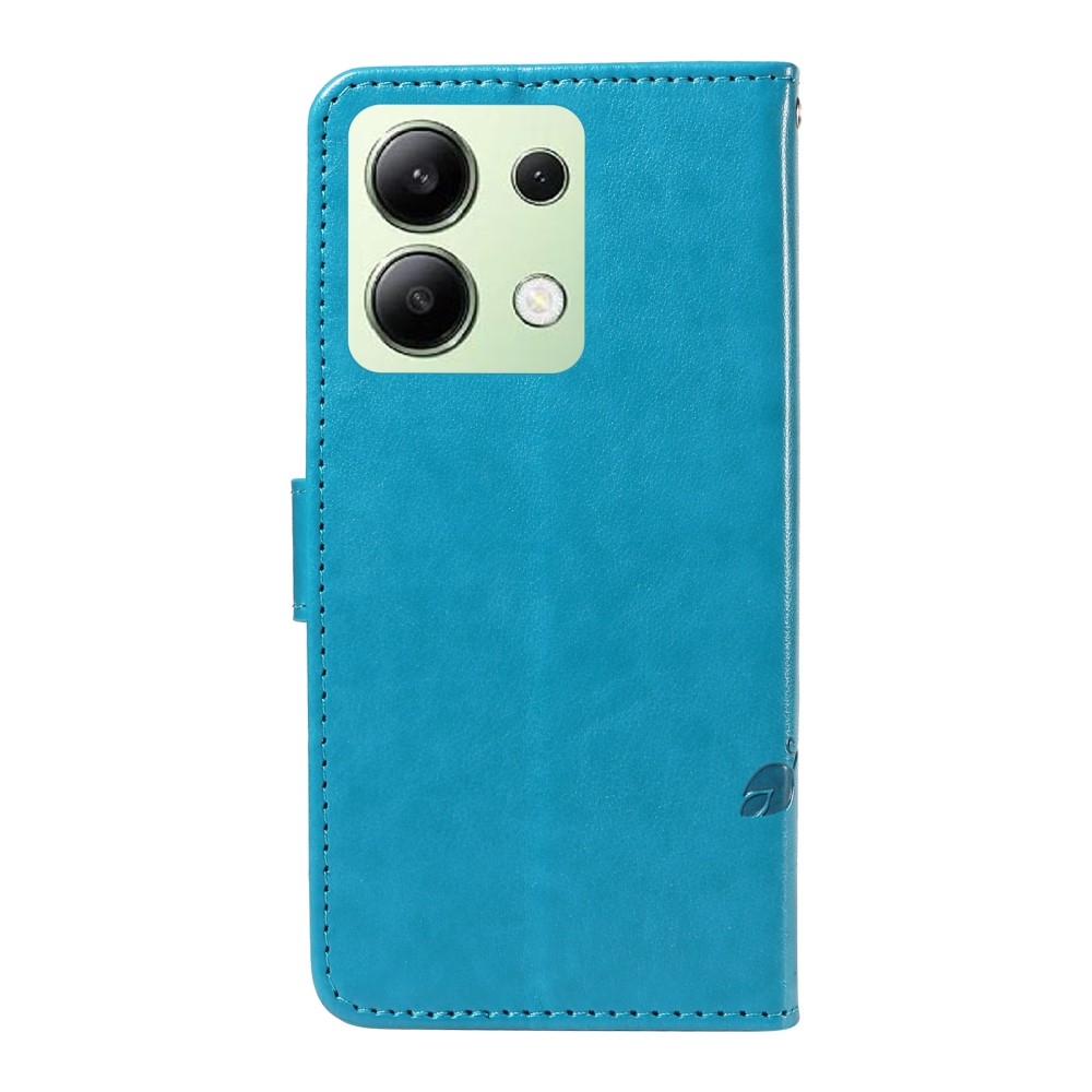 Virágos könyv tok Xiaomi Redmi Note 13-hoz - kék