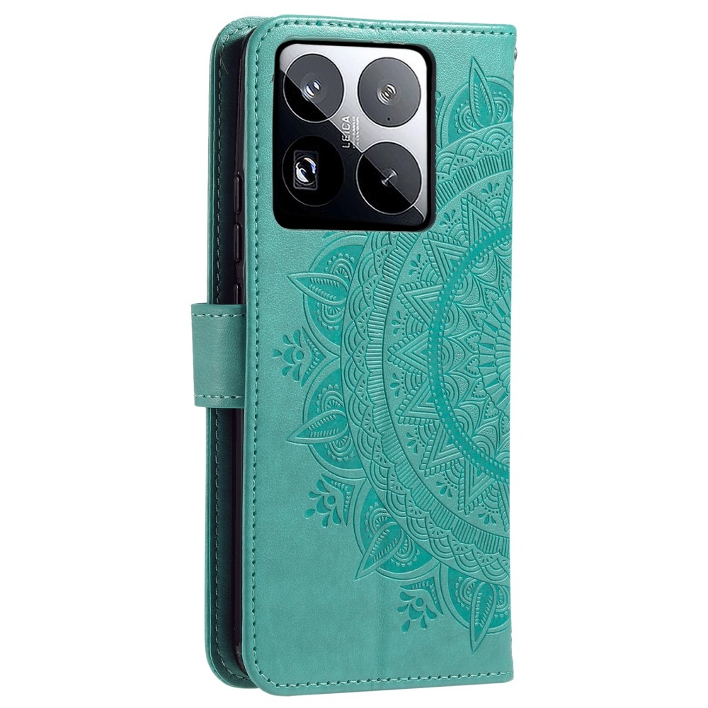 Mandala könyv tok a Xiaomi 15 Pro-hoz - teal színű