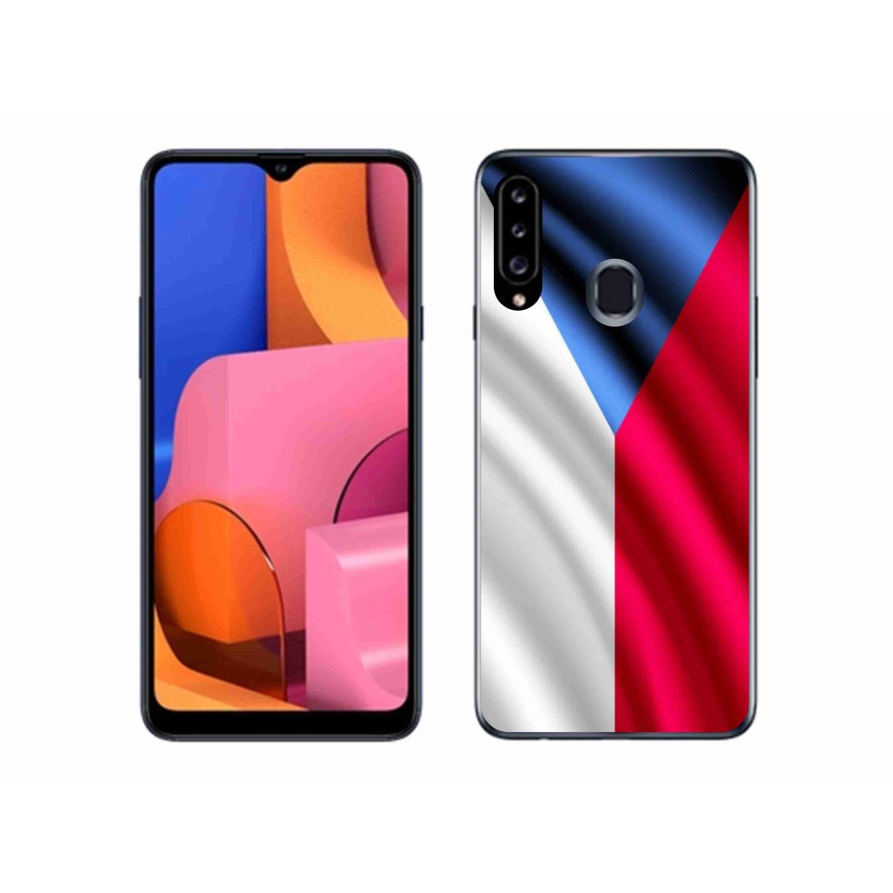 Gél védőhuzat mmCase Samsung Galaxy A20s - cseh zászlóhoz