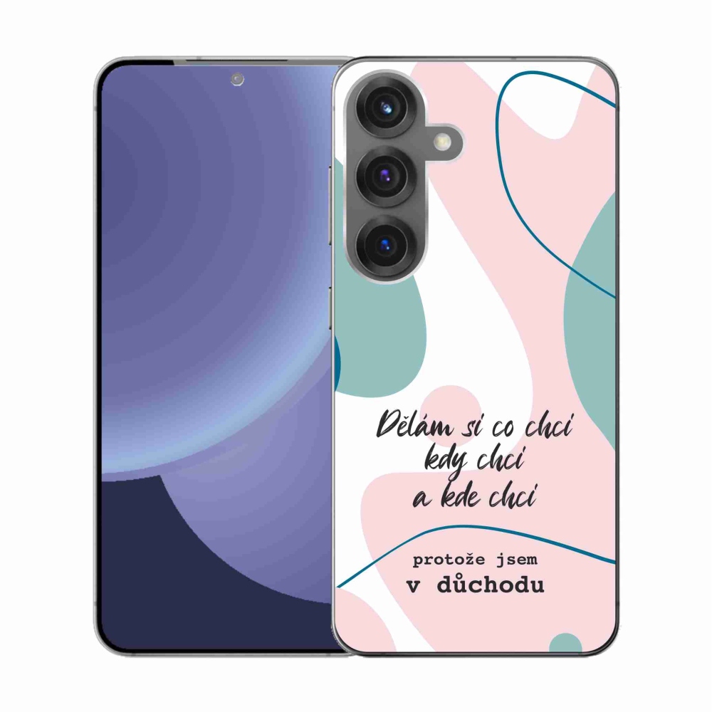 Gél borító mmCase Samsung Galaxy S25 készülékhez - vicces szöveg 10 fehér háttér