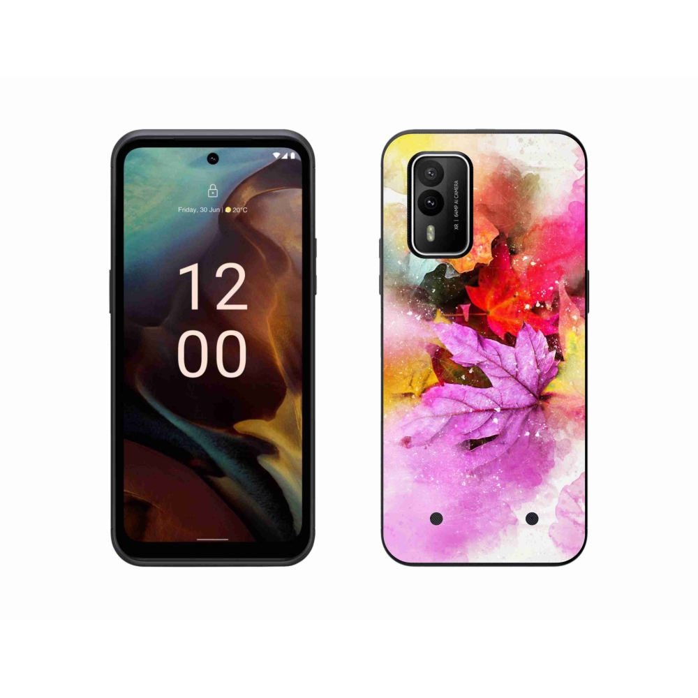 Zselés borító mmCase a Nokia XR21 készülékhez - színes levelek