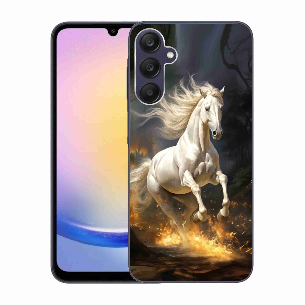 Zselés borítás mmCase Samsung Galaxy A25 5G - fehér ló 2