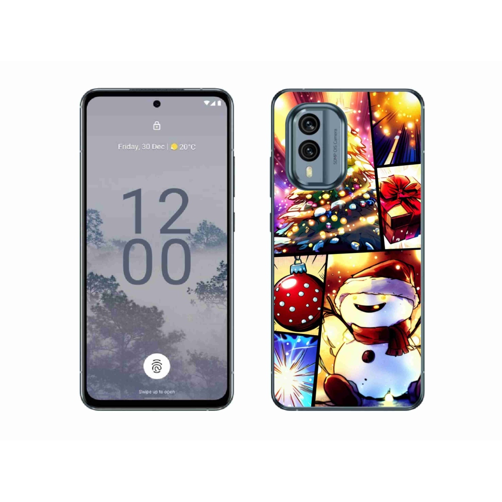 Zselés borító mmCase a Nokia X30 5G készülékhez - karácsonyi motívumok 1