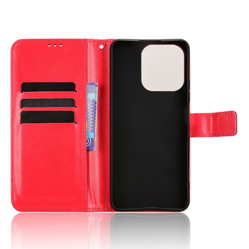 Őrült könyvtáska Realme Note 70T-hez - piros