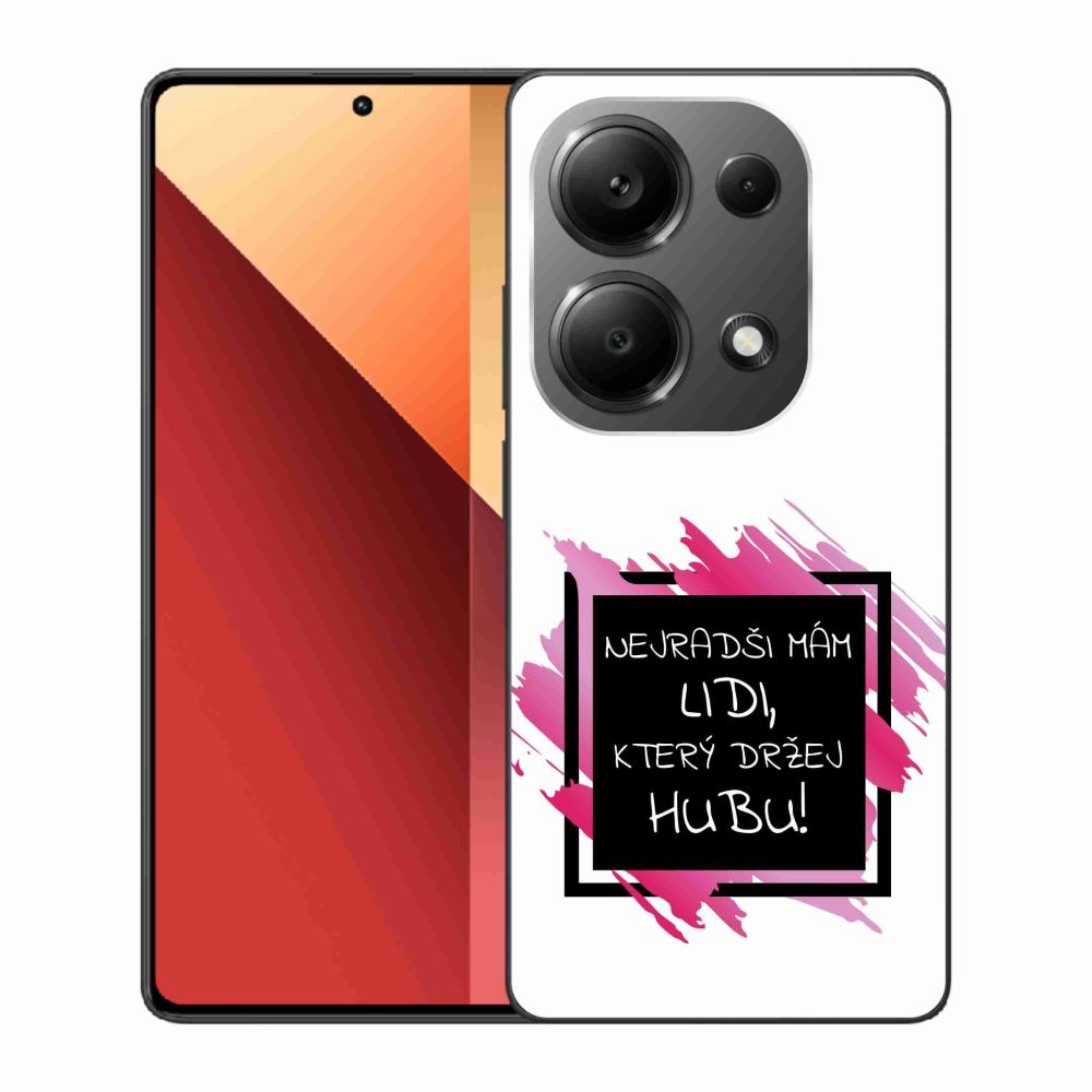 Gél borító mmCase a Xiaomi Redmi Note 13 Pro 4G/Poco M6 Pro számára - vicces szöveg 7 fekete és fehér háttérrel