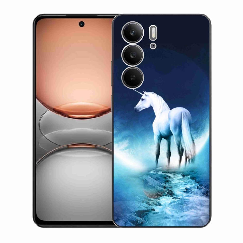 Gél borítás mmCase a Realme C75 készülékhez - fehér egyszarvú