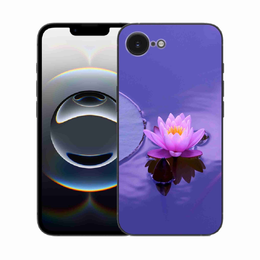Gél borítás mmCase iPhone 16e készülékhez - virág a felületen