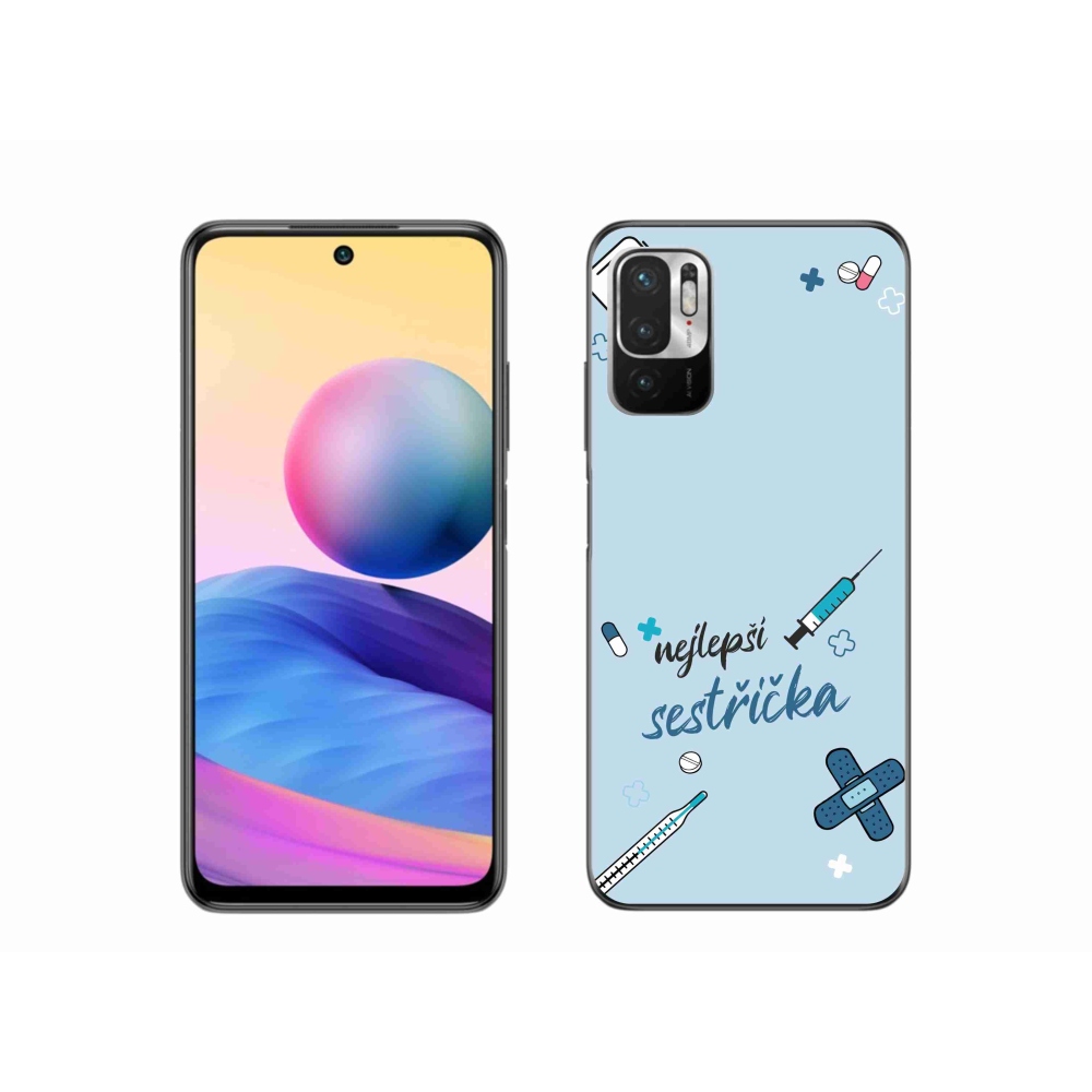 Gél borító mmCase a Xiaomi Redmi Note 10 5G - legjobb kishúg kék háttérrel