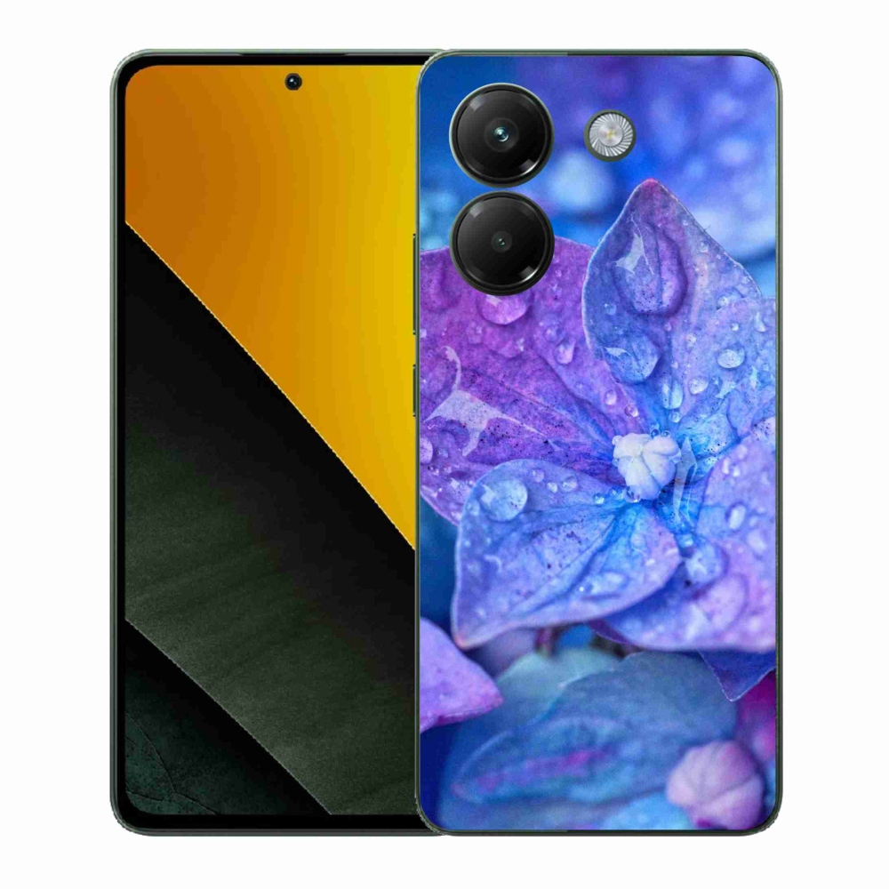 Gél borítás mmCase a Xiaomi Poco M7 Pro 5G számára - lila virág