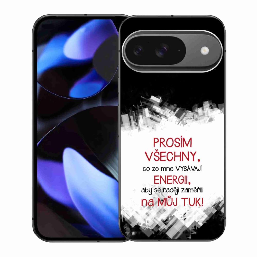 Gél borítás mmCase a Google Pixel 9/9 Pro számára - vicces szöveg 1 piros