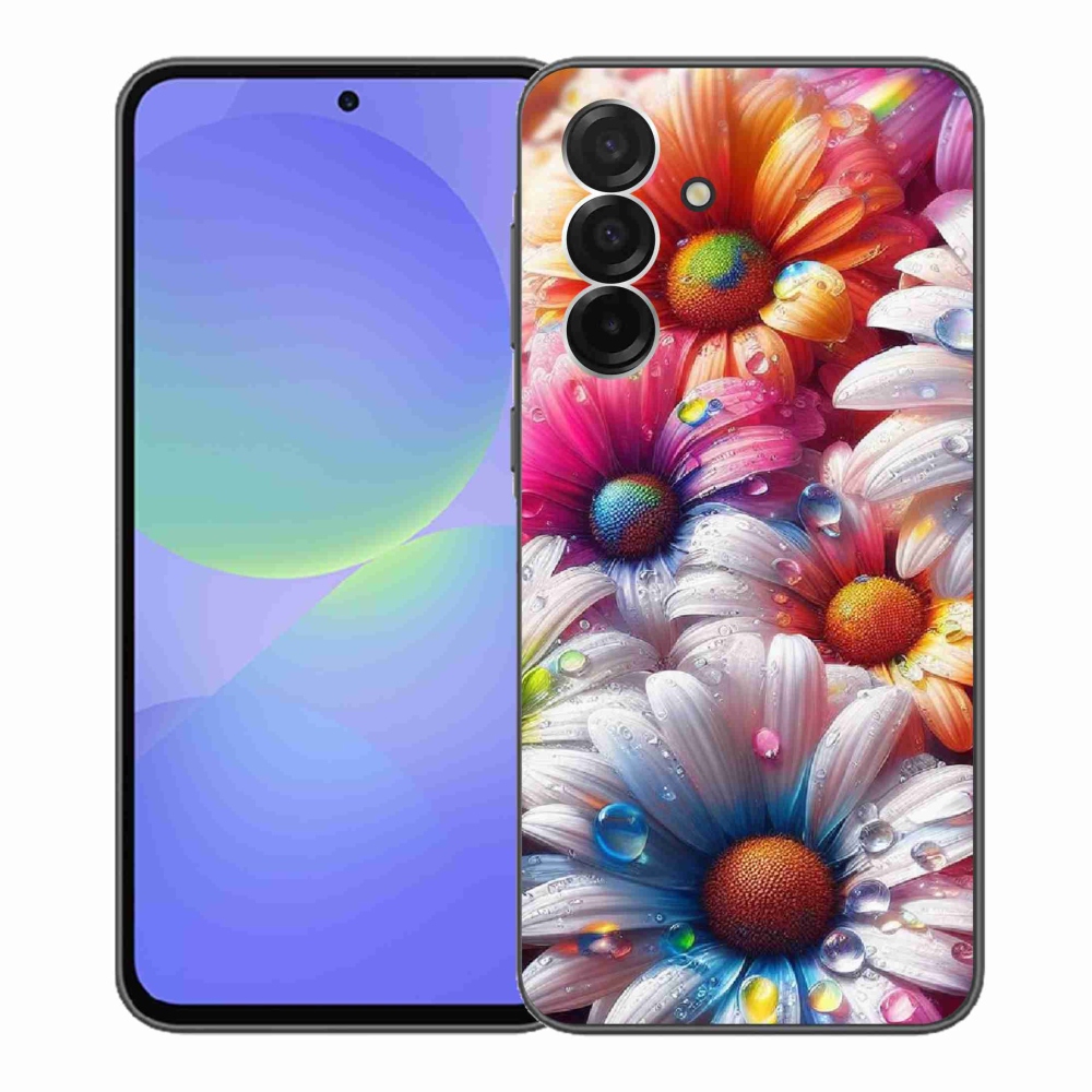 Zselés borítás mmCase Samsung Galaxy A36 5G - színes margarétákhoz