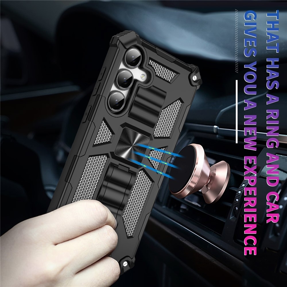 Ütésálló hibrid borítás Samsung Galaxy A17 4G/5G/A26 5G készülékhez - fekete