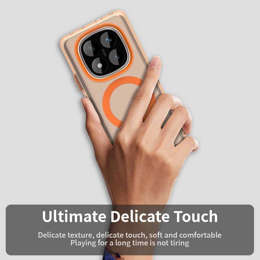 Candy zselés tok MagSafe-val Xiaomi Redmi Note 14 Pro 5G/Poco X7 5G - narancssárga