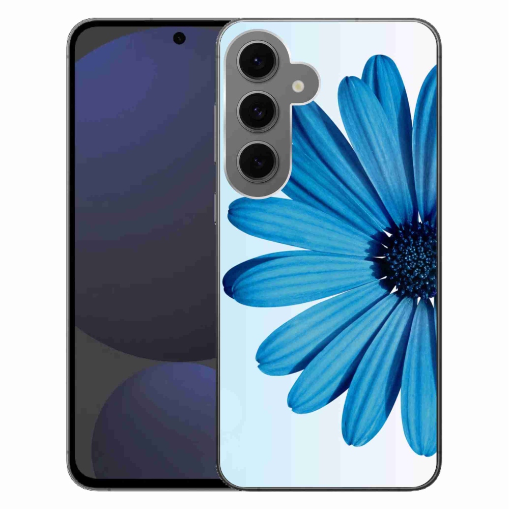 Gél tok mmCase Samsung Galaxy S24 FE készülékhez - kék színű margaréta