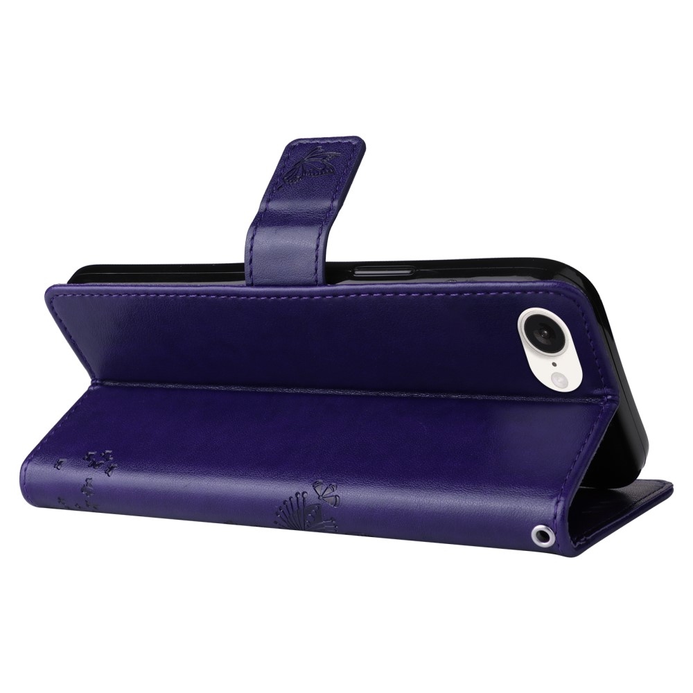 Fák könyvtáska iPhone 16e készülékhez - sötétlila