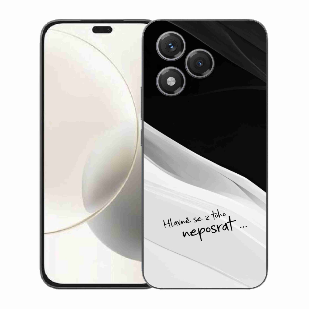 Gél borító mmCase a Honor 400 Lite-hoz - vicces szöveg 13 fehér és fekete háttérrel