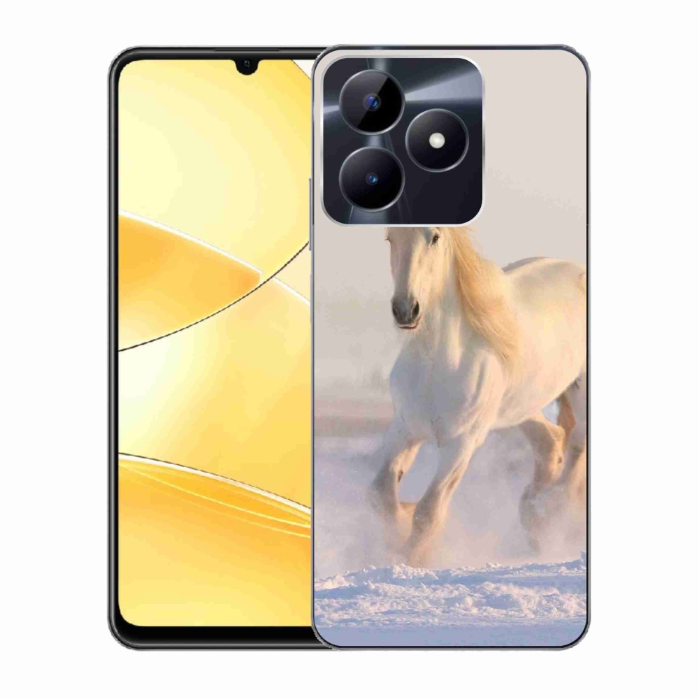 Gél tok mmCase a Realme C51/C53 készülékhez - ló a hóban