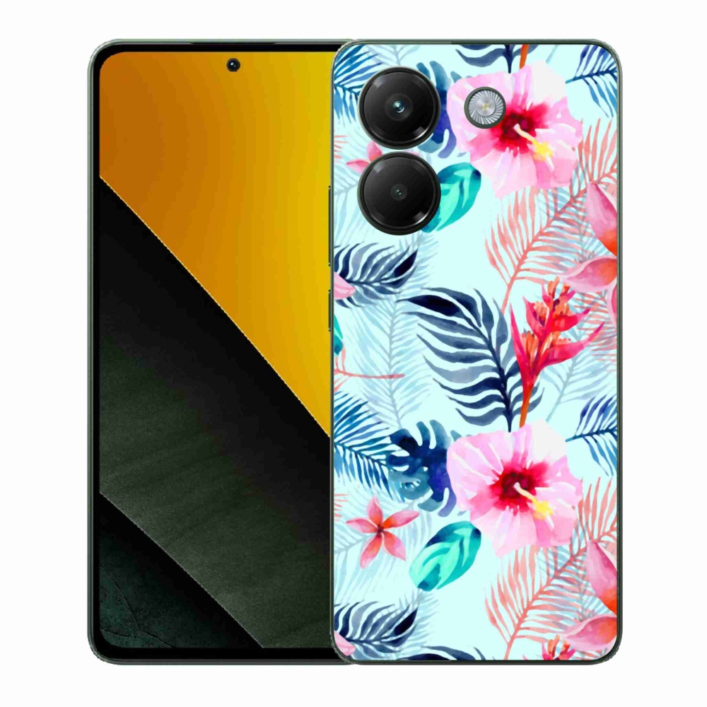 Gél borítás mmCase a Xiaomi Poco M7 Pro 5G számára - virágok