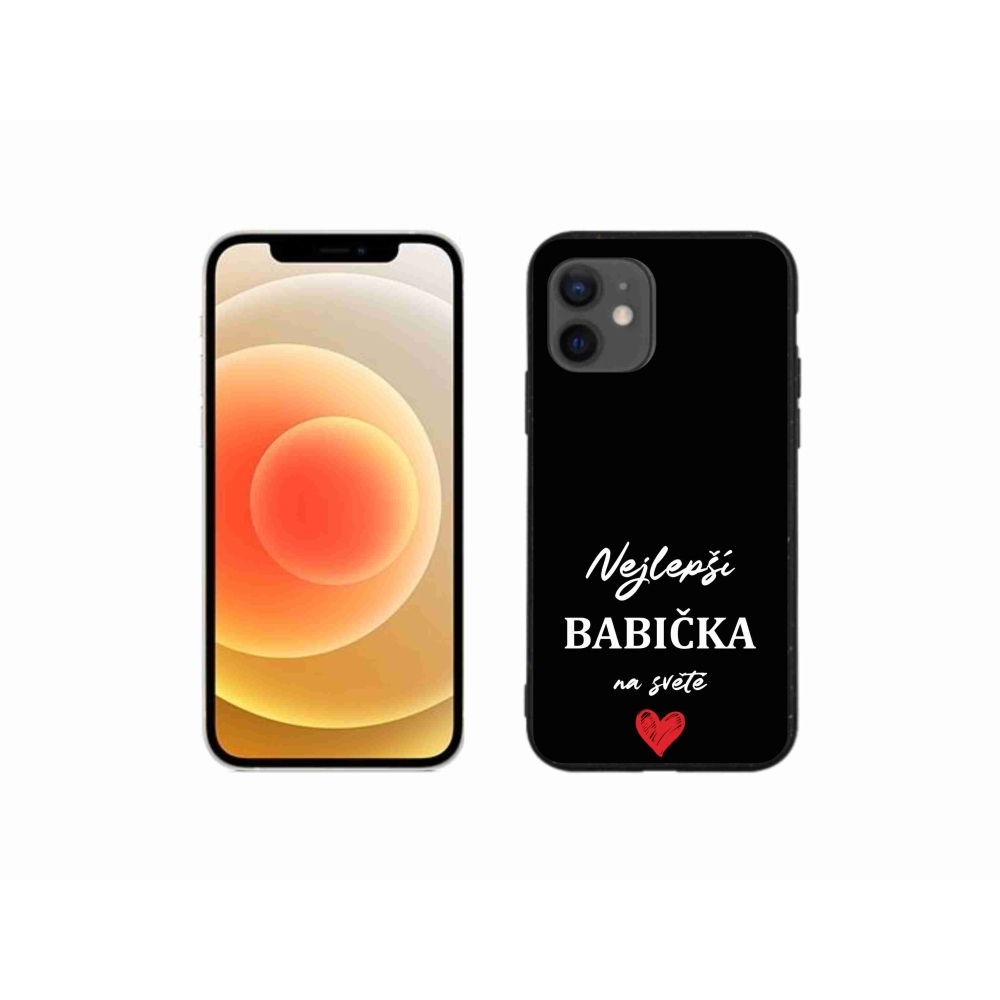 Gél borítás mmCase iPhone 12 mini készülékhez - Best Grandma 1 fekete háttér