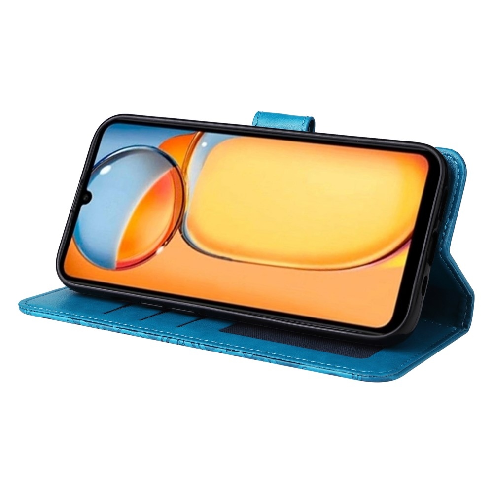 Napraforgó könyv tok Xiaomi Poco C65/Redmi 13C - kék