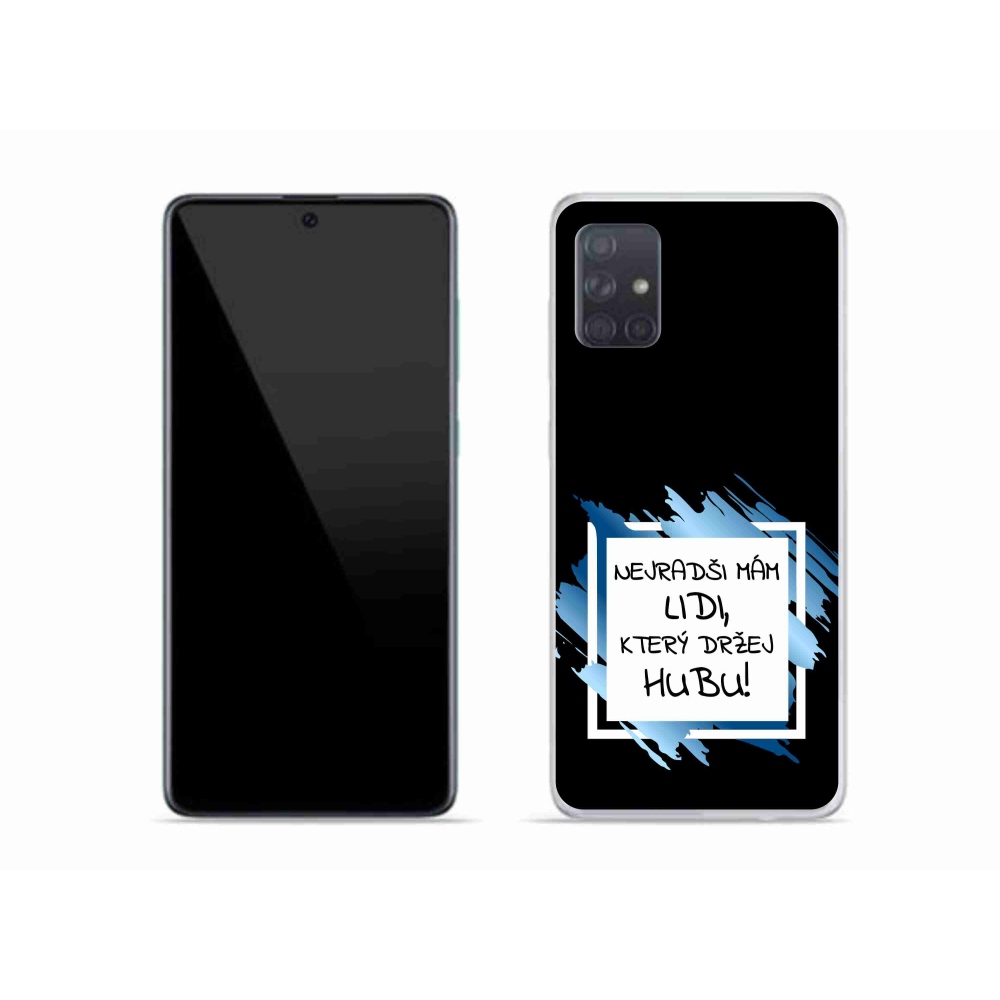 Gél borító mmCase Samsung Galaxy A51 készülékhez - vicces szöveg 7 fehér és fekete háttérrel