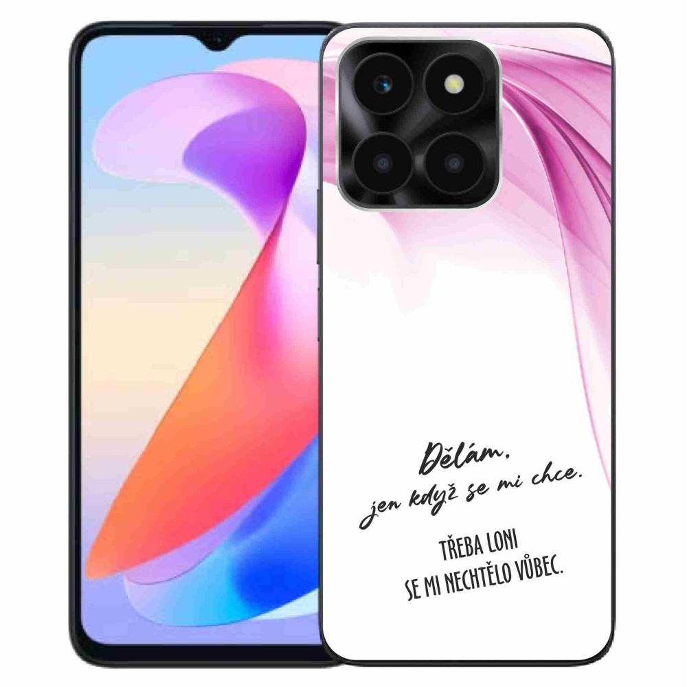 Zselés borító mmCase a Honor X6a készülékhez - vicces szöveg 12 fehér háttér