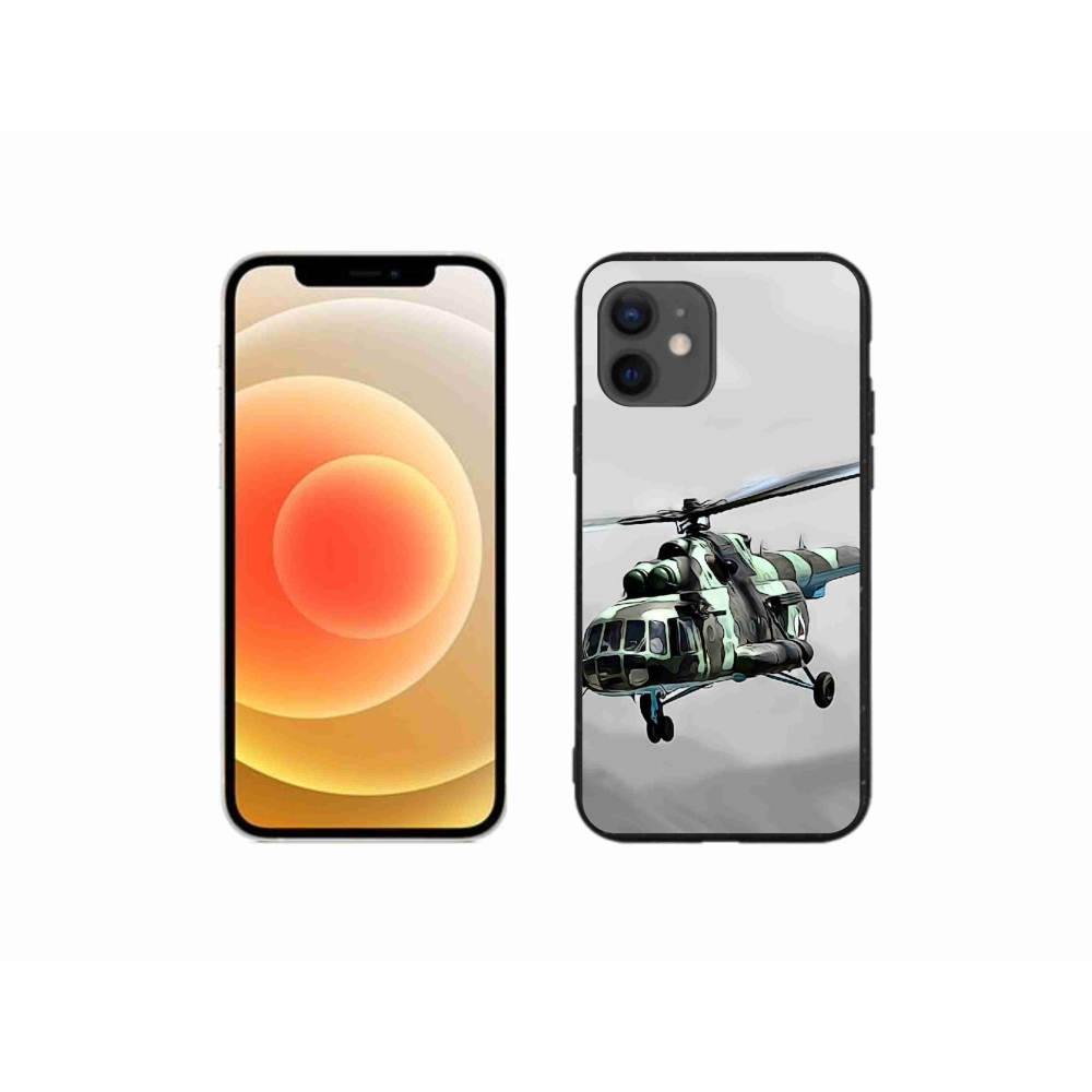 Zselés borítás mmCase iPhone 12 mini készülékhez - katonai helikopter