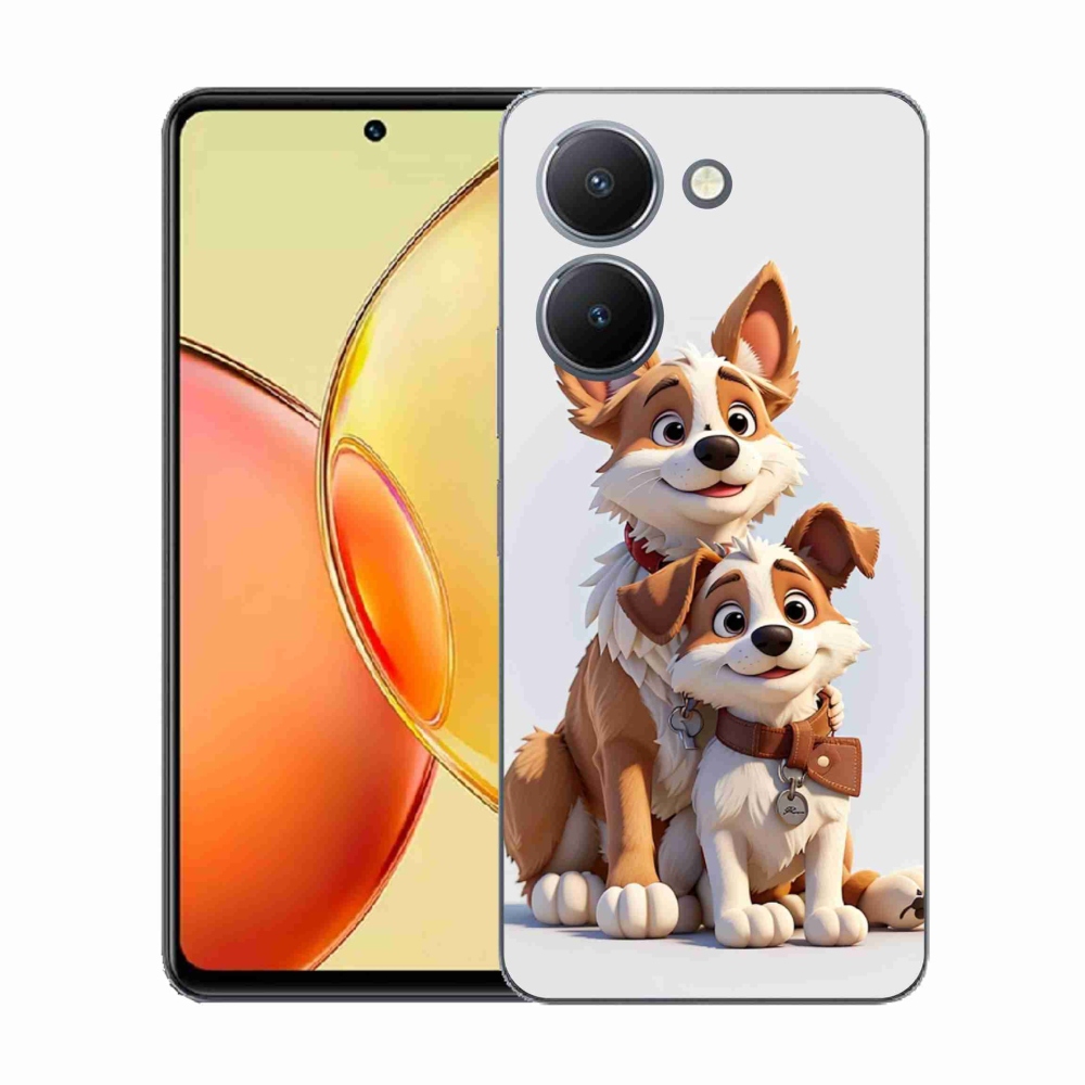 Zselés borítás mmCase a Vivo Y36-hoz - kutyák rajzolása