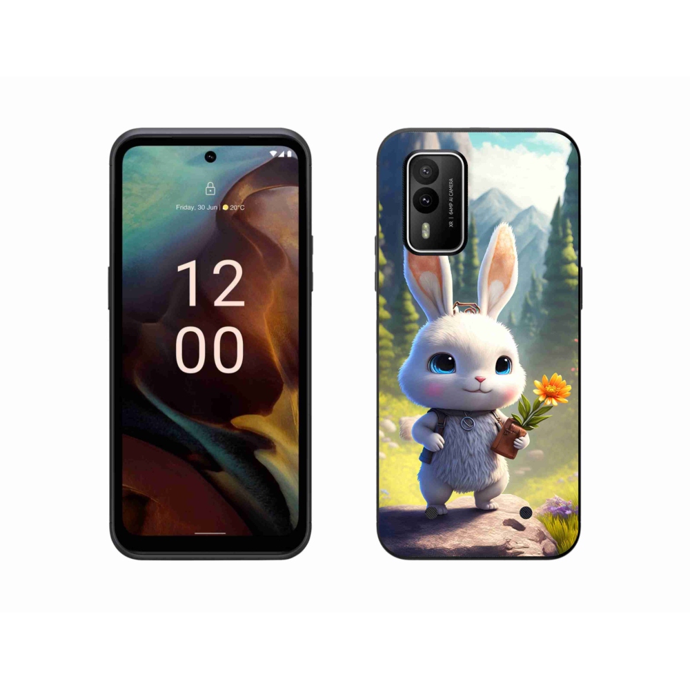Zselés borítás mmCase a Nokia XR21 készülékhez - aranyos nyuszi