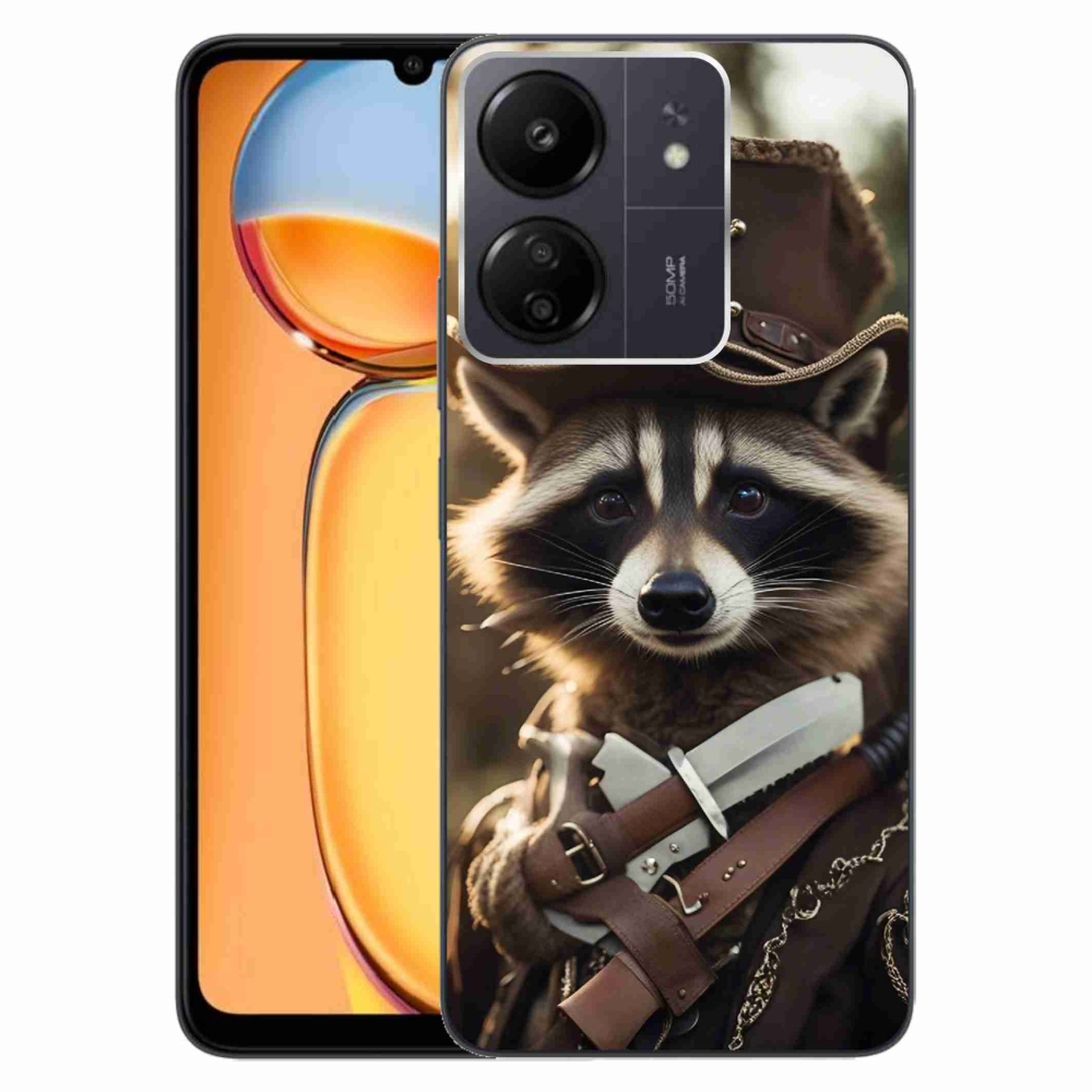 Gél borítás mmCase a Xiaomi Poco C65/Redmi 13C számára - mosómedve egyenruhában