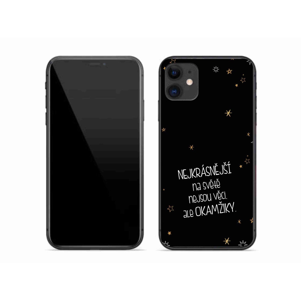 Gél borítás mmCase iPhone 11 készülékhez - idézet 4 fekete háttér