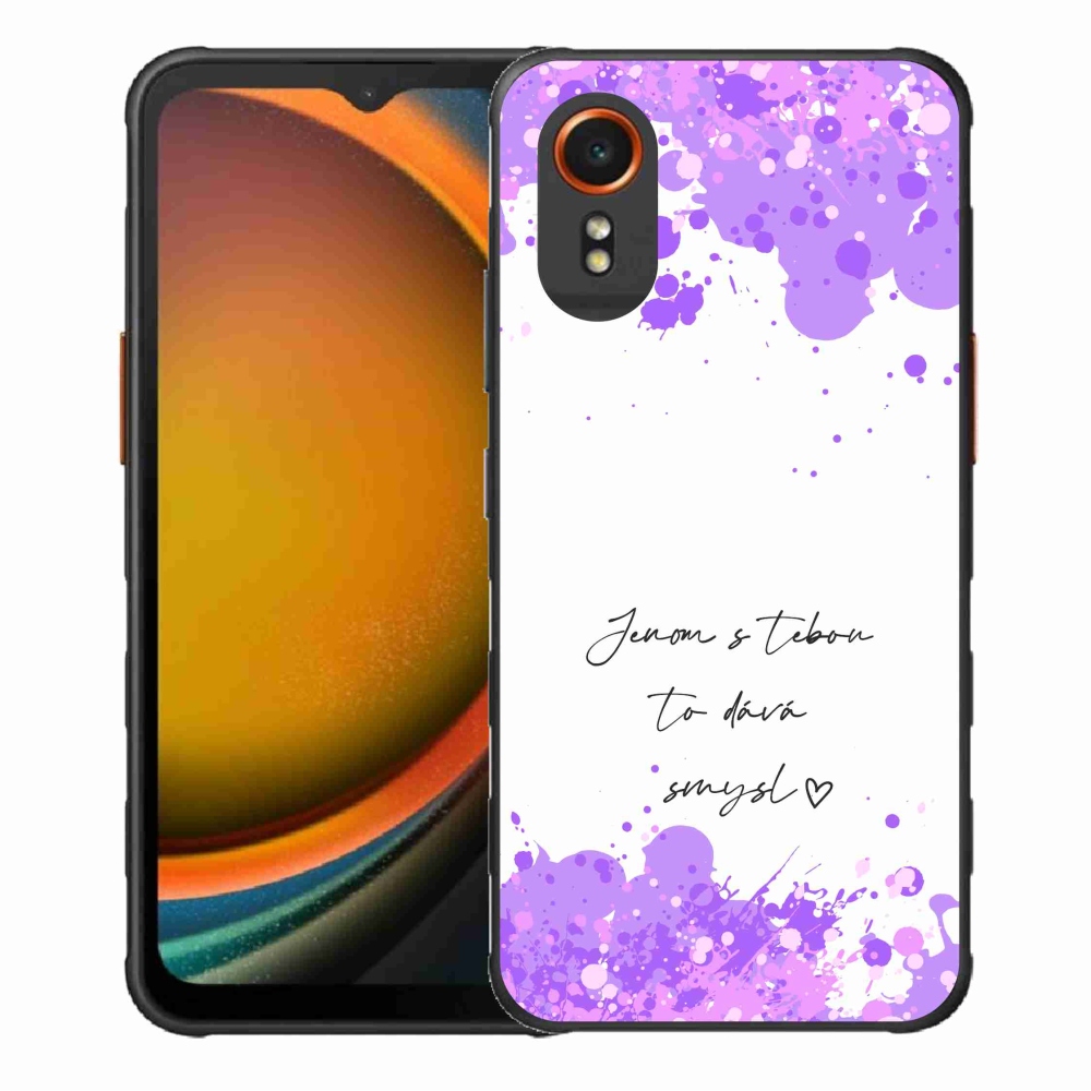 Gél borító mmCase Samsung Galaxy Xcover 7 - szerelem szöveg fehér háttérrel